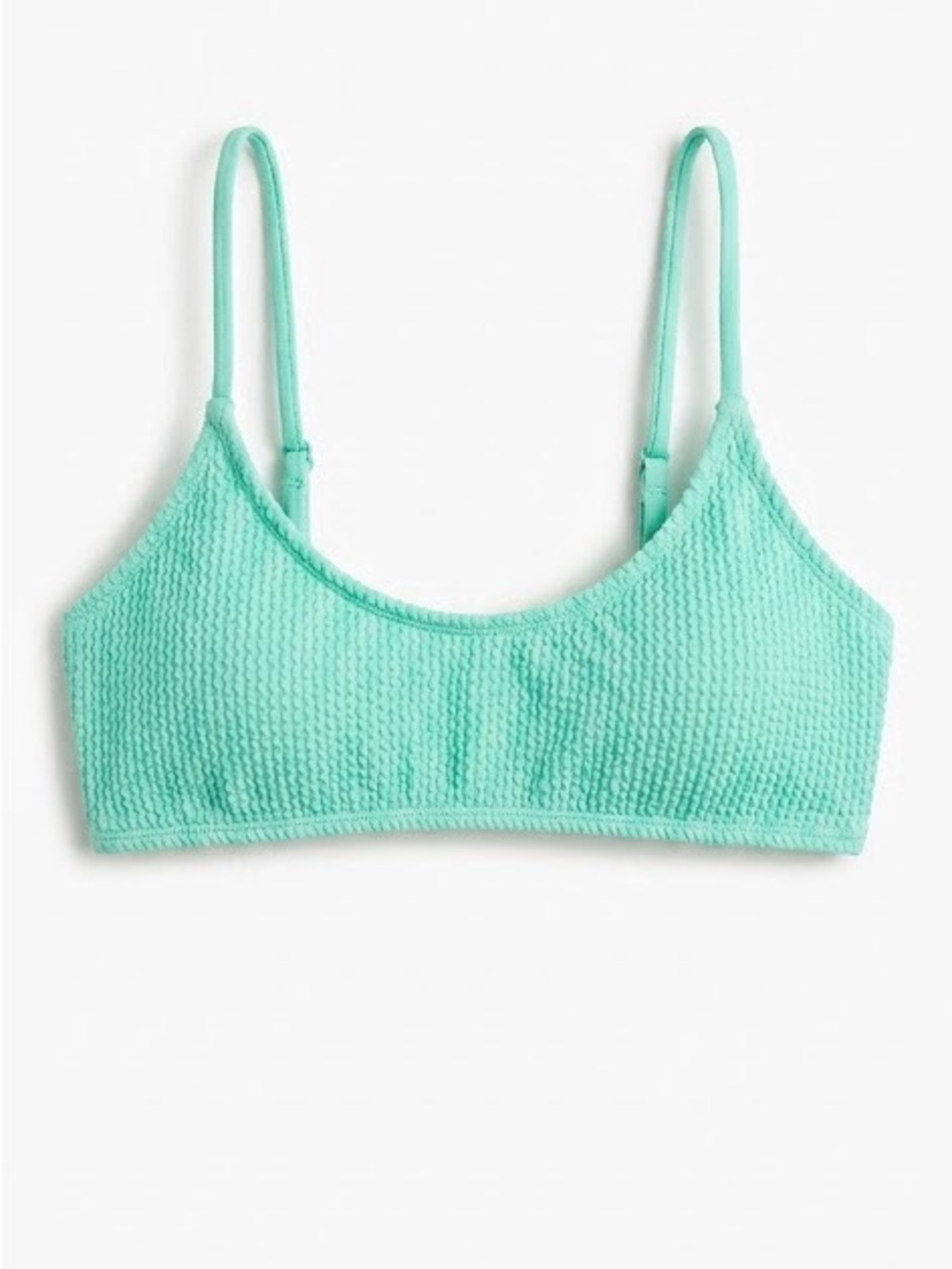SHEIN Textured Bikini Bralette - Mint